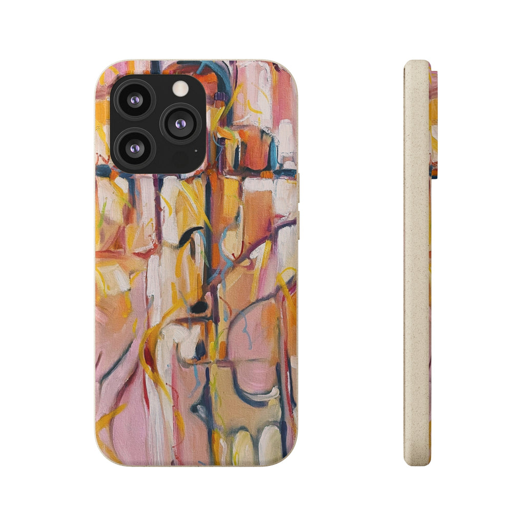 Biodegradable Phone Case with 'Abstract Pueblo' Original Artwork by Barbara Cleary