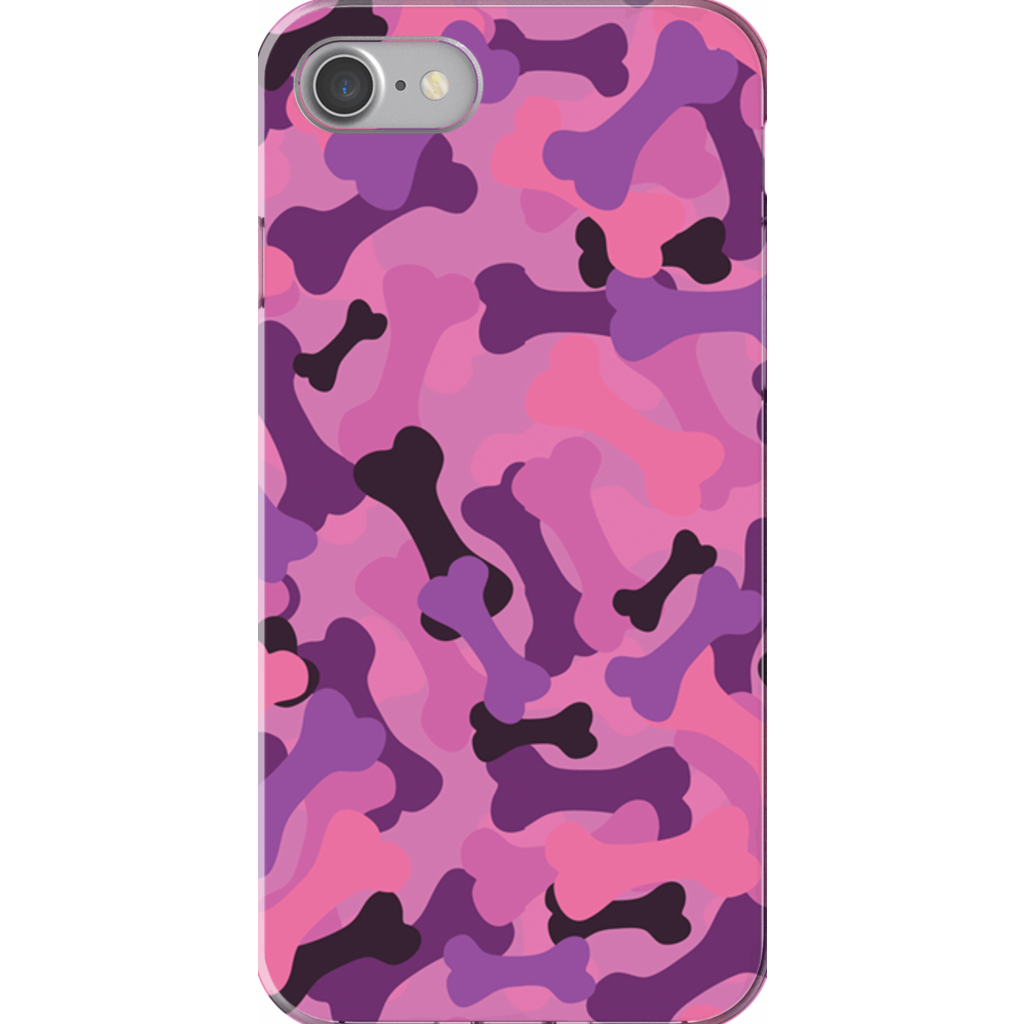 Bone Camo Pink Phone Cases