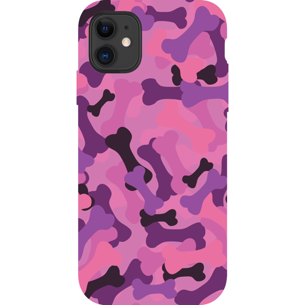 Bone Camo Pink Phone Cases