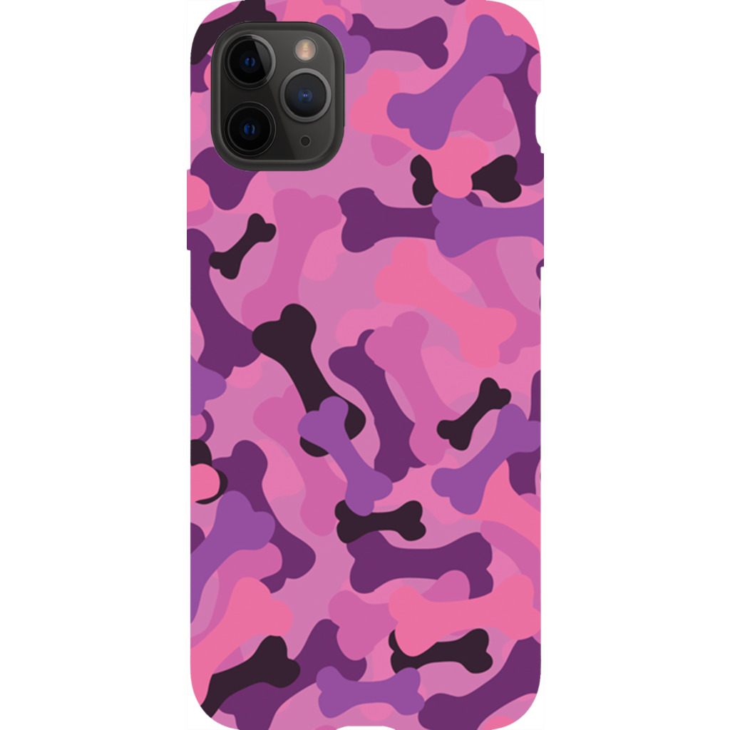 Bone Camo Pink Phone Cases