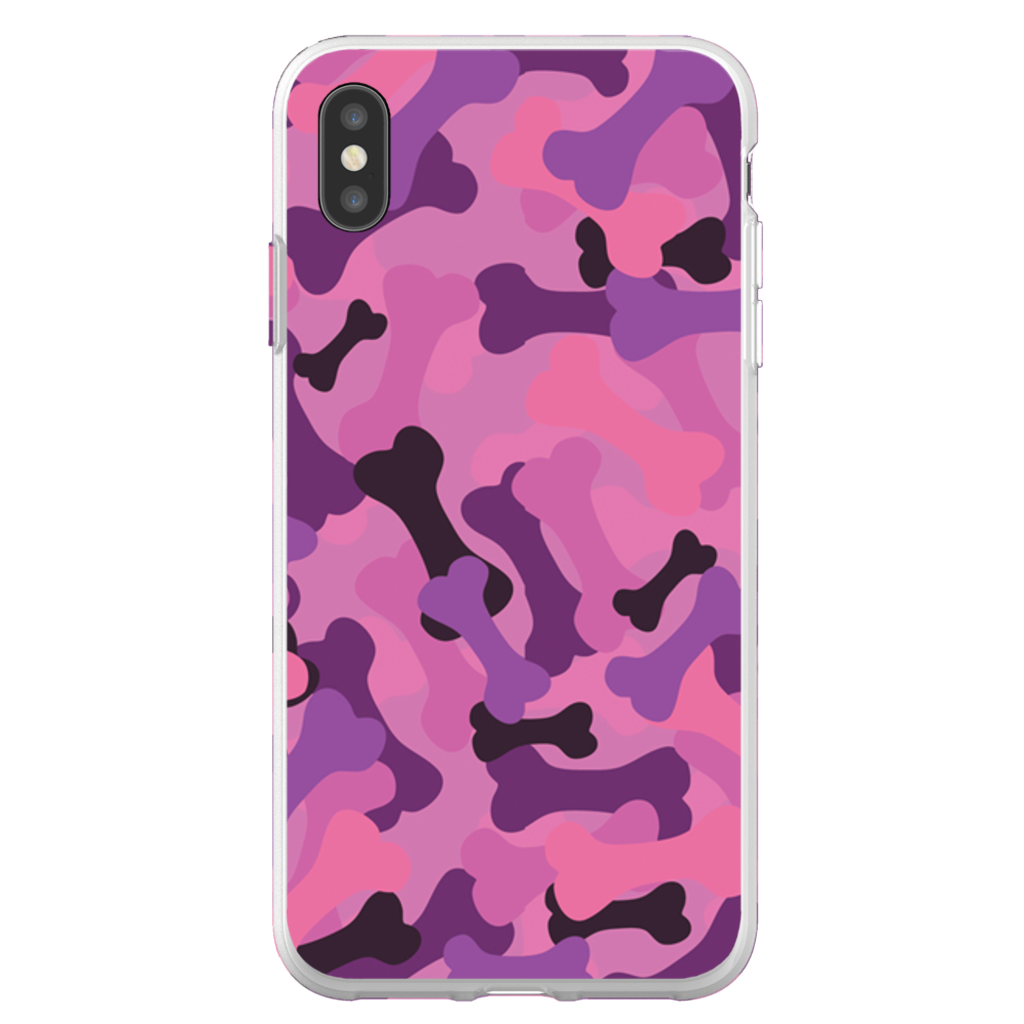 Bone Camo Pink Phone Cases