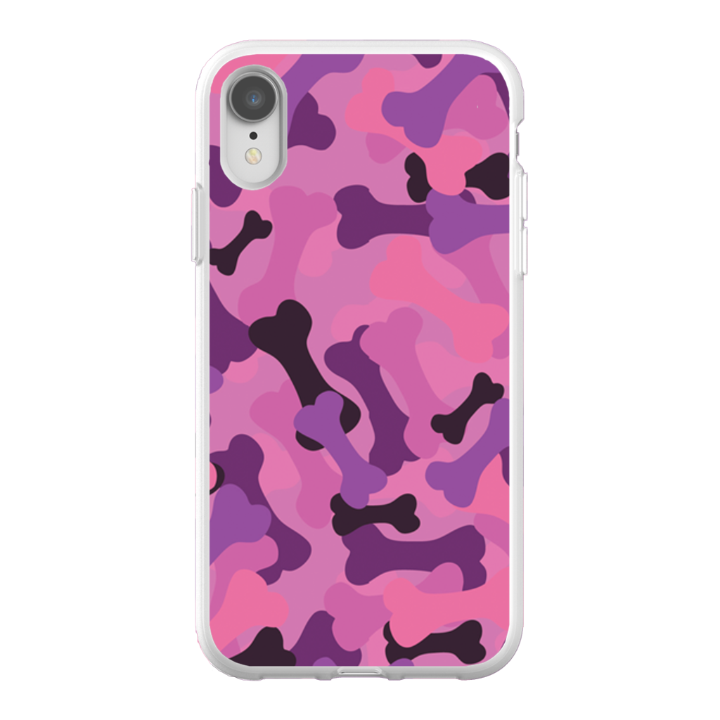 Bone Camo Pink Phone Cases