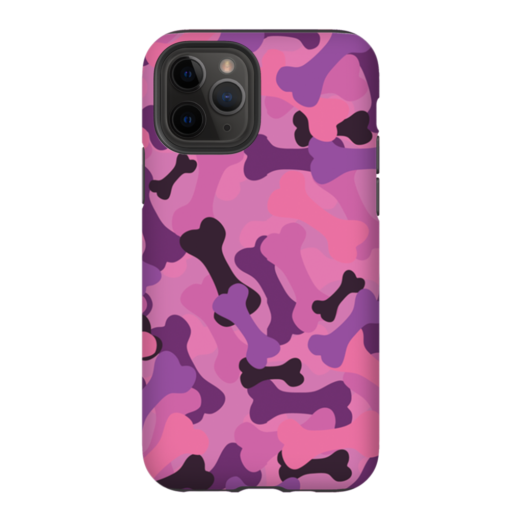 Bone Camo Pink Phone Cases