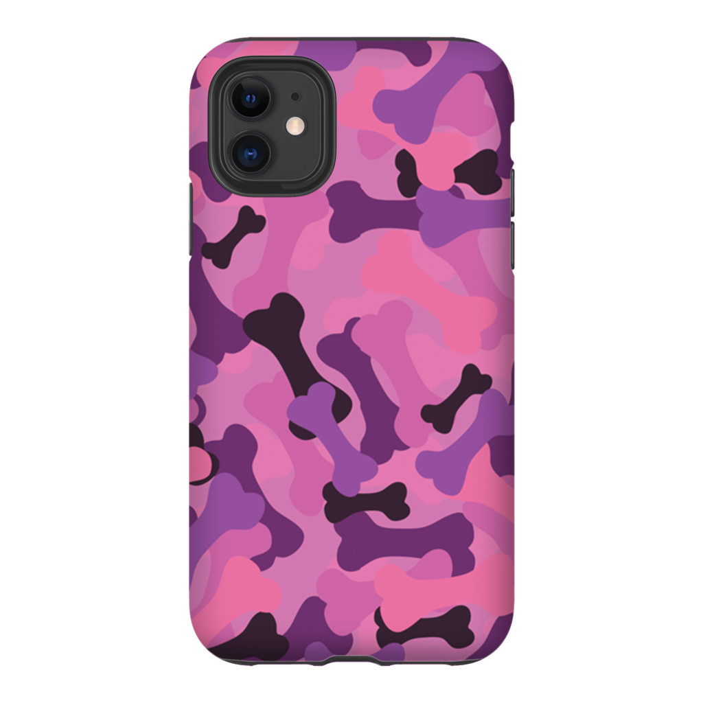 Bone Camo Pink Phone Cases