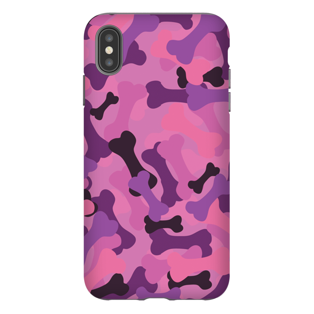 Bone Camo Pink Phone Cases