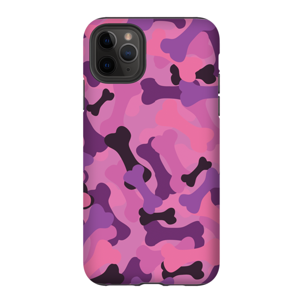 Bone Camo Pink Phone Cases