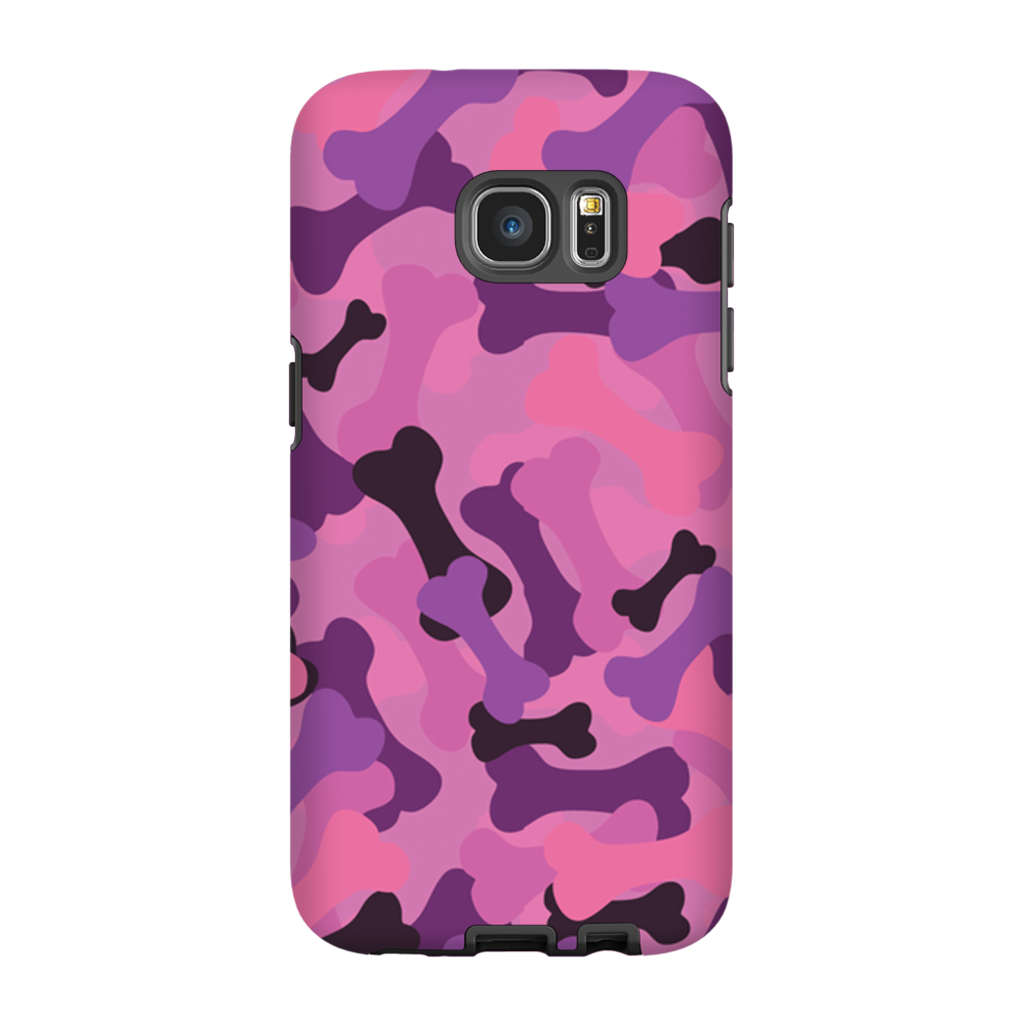 Bone Camo Pink Phone Cases