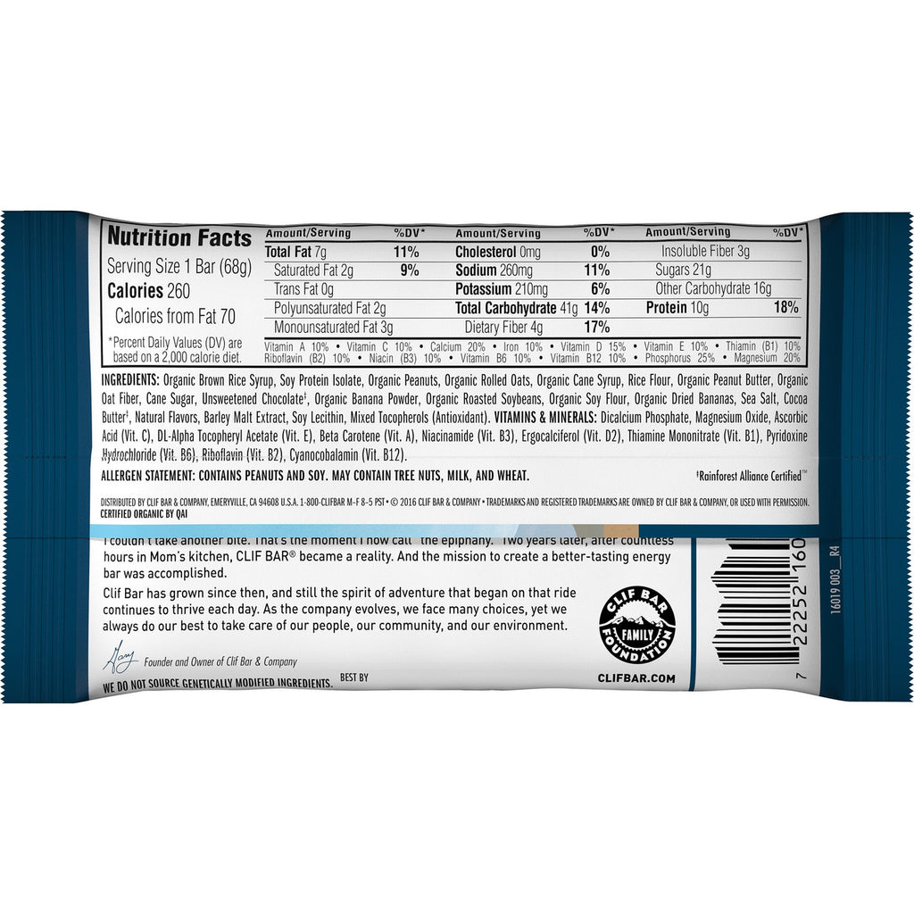 OG3 CLIF PB BAN DK CH BR ( 12 X 2.4 OZ   )