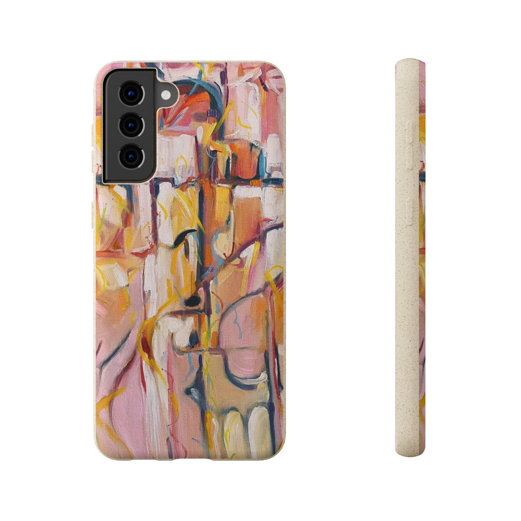 Biodegradable Phone Case with 'Abstract Pueblo' Original Artwork by Barbara Cleary