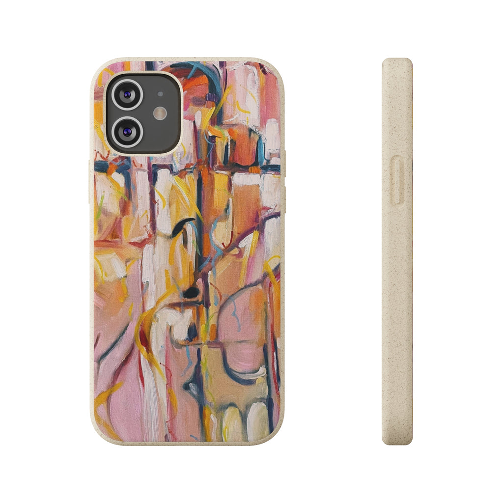 Biodegradable Phone Case with 'Abstract Pueblo' Original Artwork by Barbara Cleary