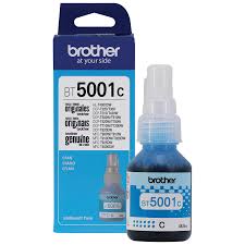 Original Brother BT5001 High Yield Cyan ink bottle
