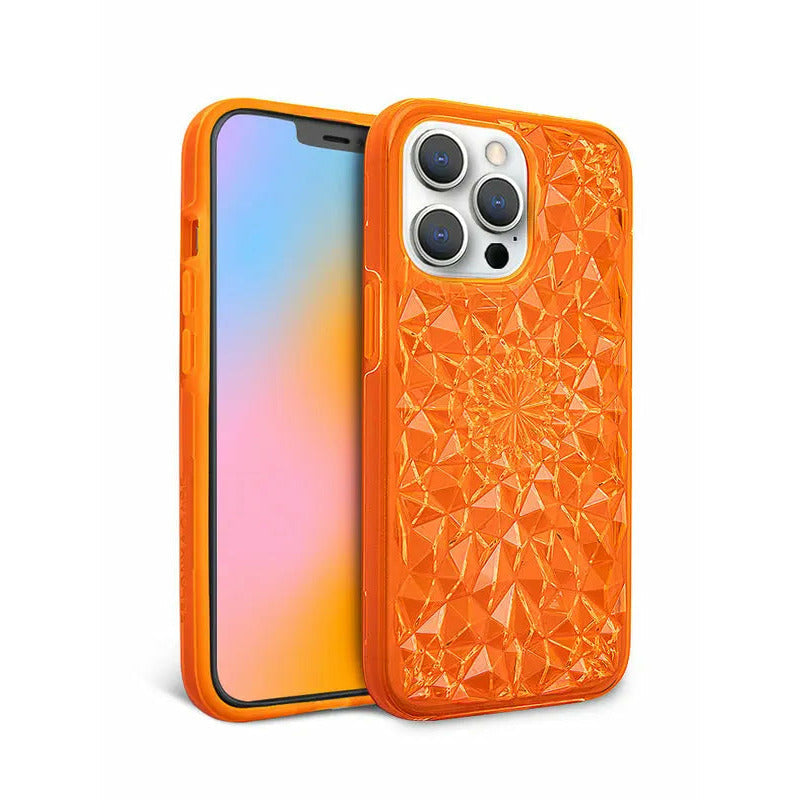 Neon Orange Kaleidoscope iPhone Case