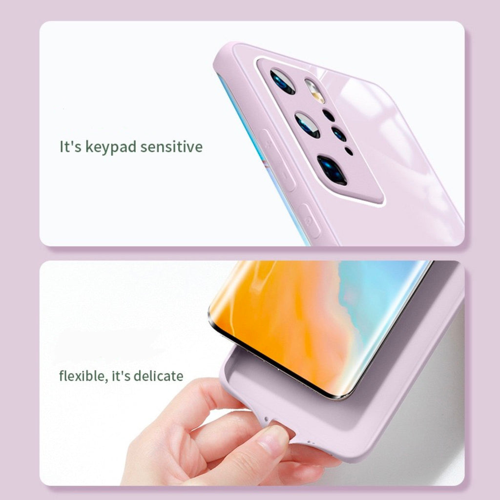Liquid Glass Series with Lens Protection Phone Case fits P50, Honor, and Mate