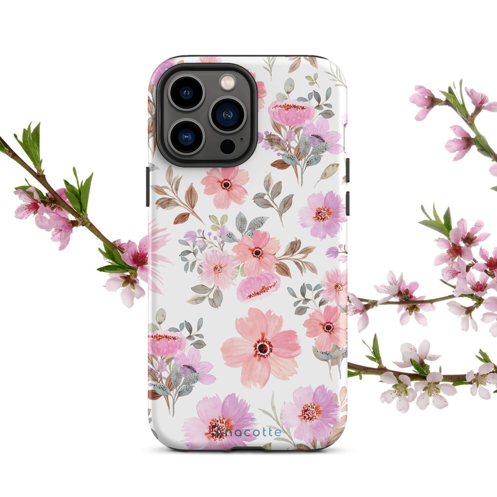 Anacotte Pure Vibes Sakula Pink Floral Design iPhone case