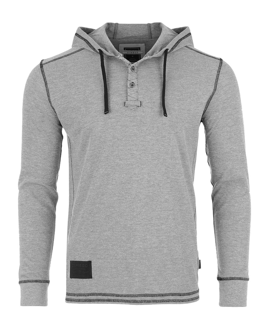 Vintage Thermal Long Sleeve Lightweight Fashion Hooded Henley