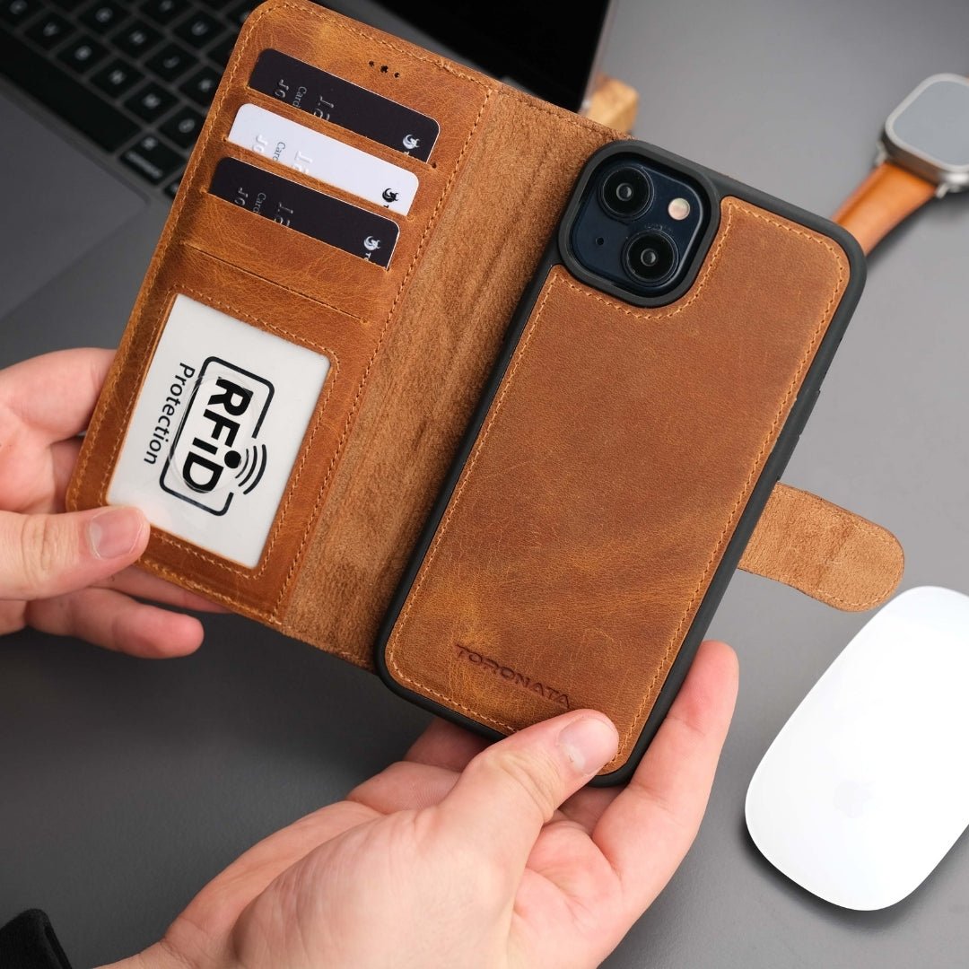 Casper iPhone 16 Plus Wallet Case Leather MagSafe